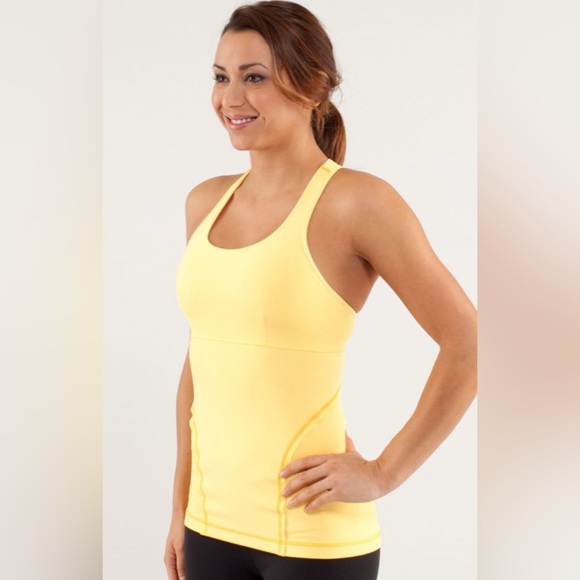lululemon athletica Tops - Lululemon Power Up Tank-Burning Yellow